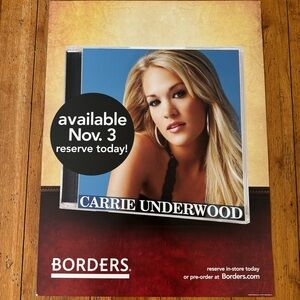 Carrie Underwood 2009 Borders Books Promo Store Display Poster Play On 18x24